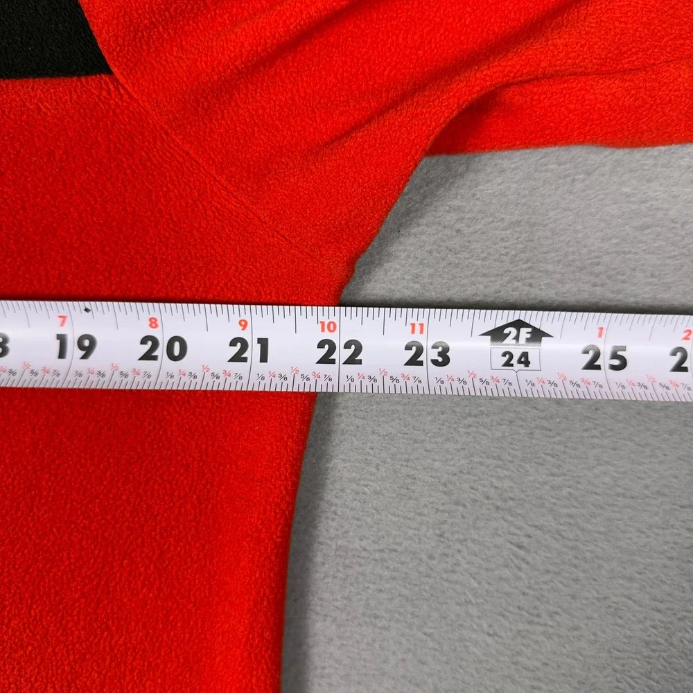 The North Face Mens TKA 100 Glacier Quarter Zip Fleece Orange Black M